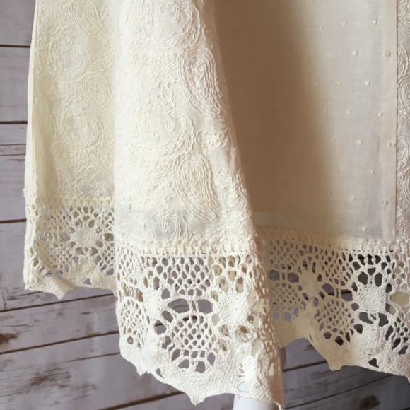 WHBM Strapless White Lace Dress Size 6 - Picture 8 of 10